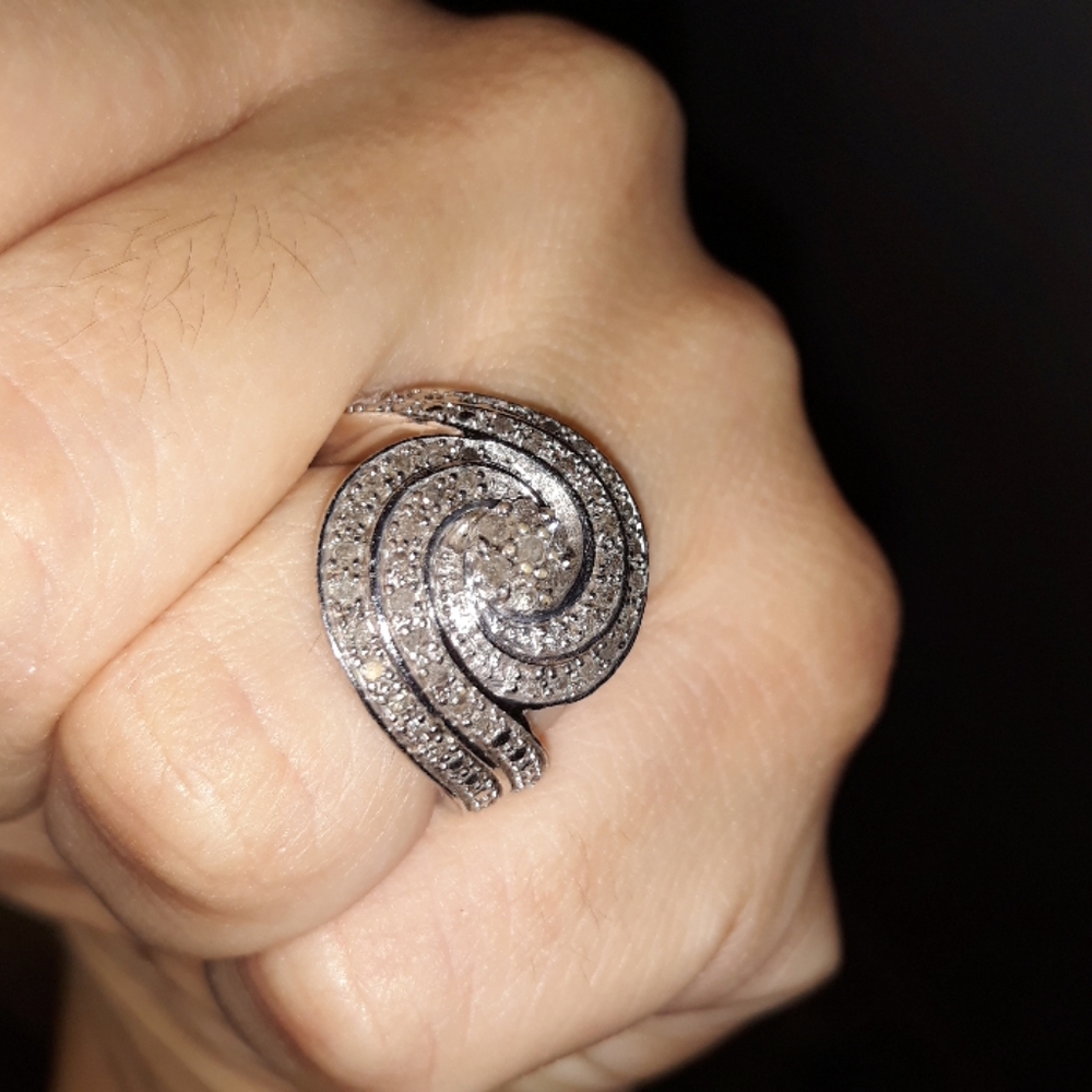 1/2 carat tdw sterling silver ring